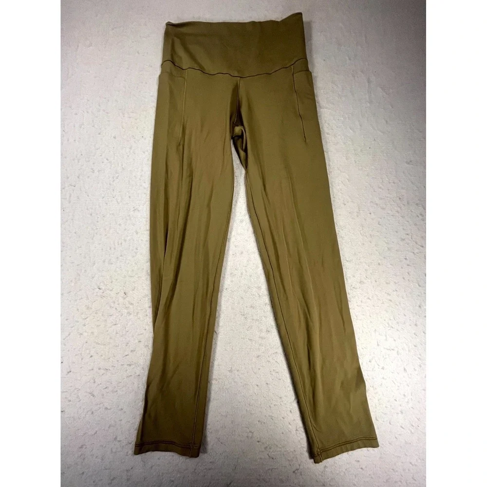 Offline By Aerie Leggings Womens Large Olive Green High Rise 7/8‎ Pocket Yoga